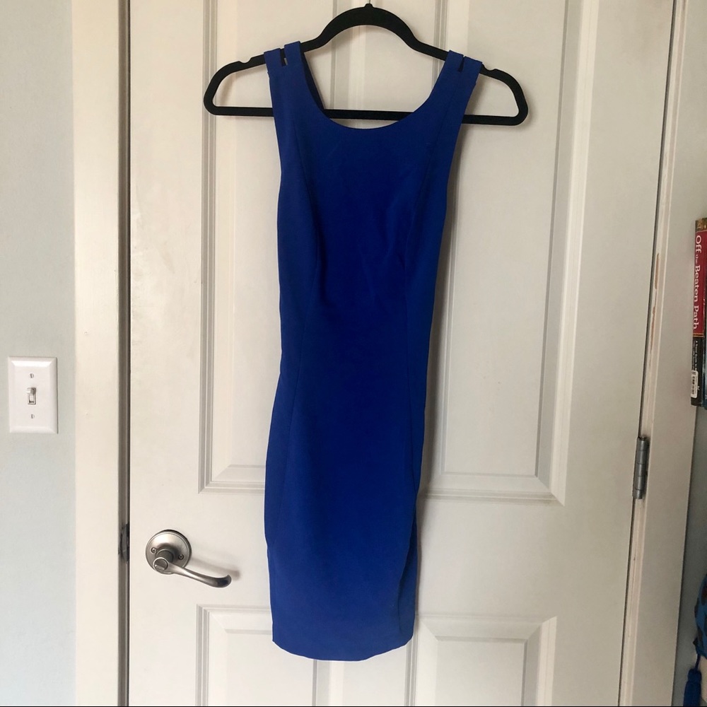 Royal blue fitted dress